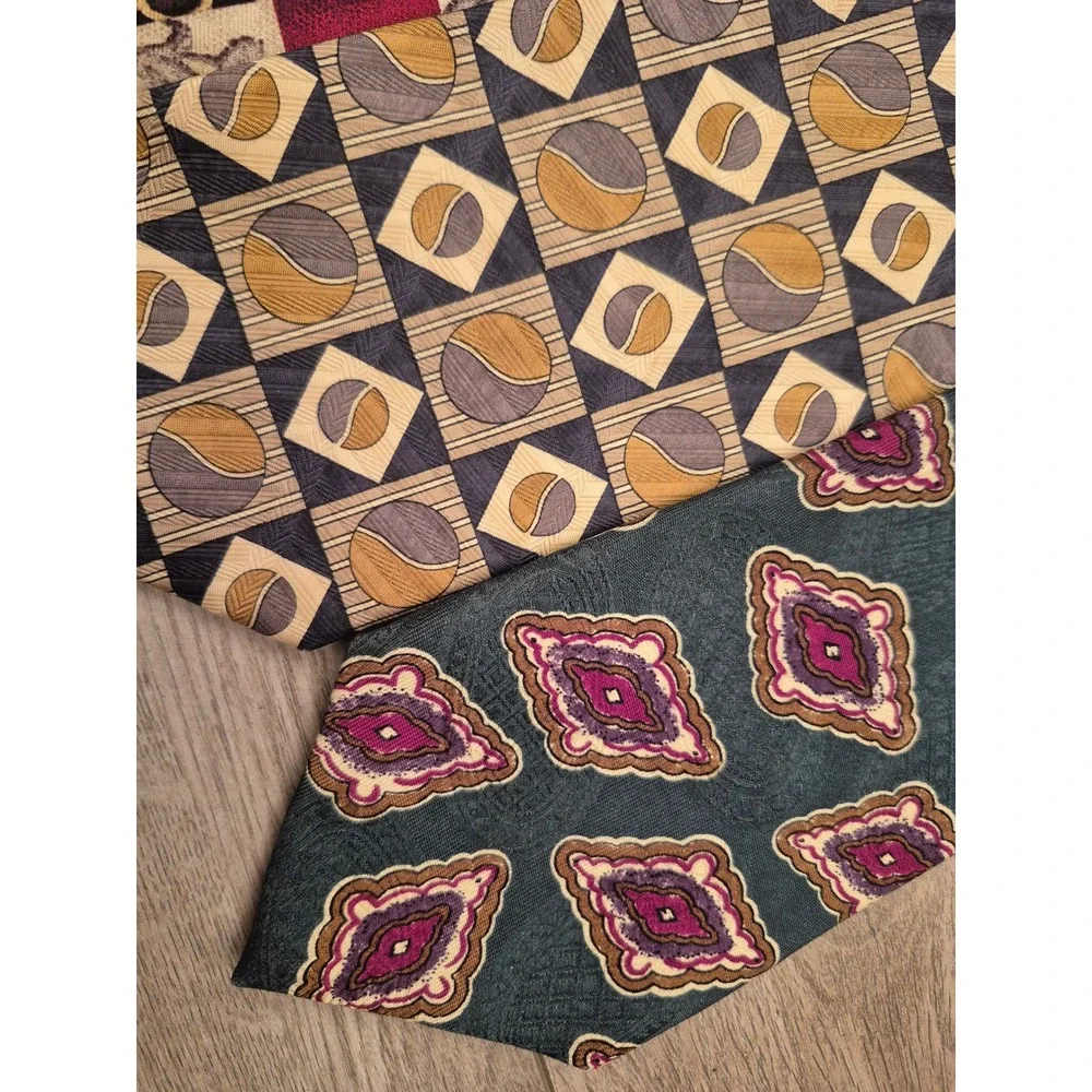 Lot of 6 Robert Talbott & Designer‎ Silk Ties Mens Geometric Floral Abstract VTG